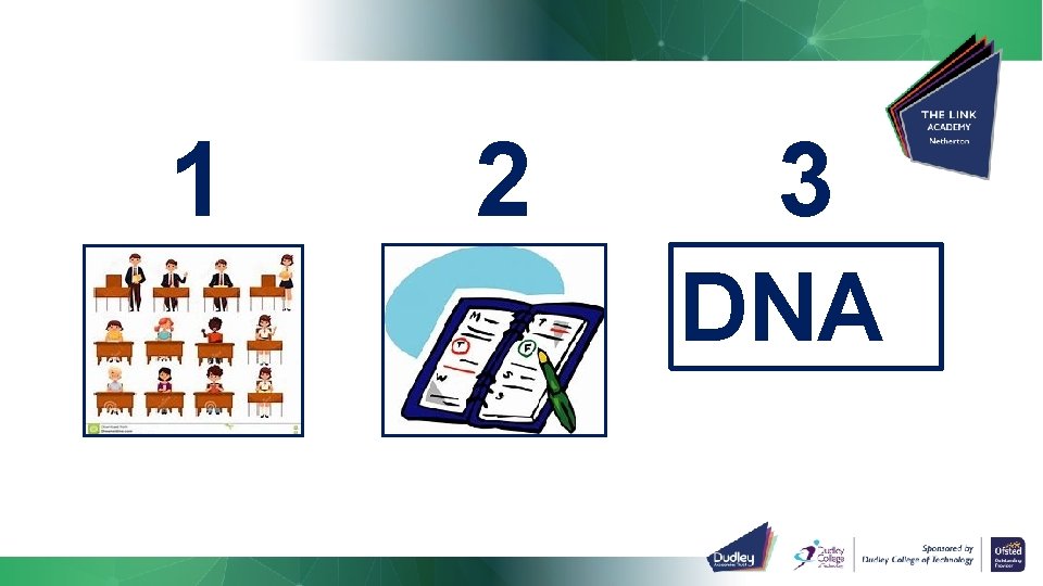 1 2 3 DNA 1 2 3 DNA