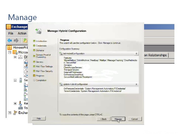 Manage 33 Microsoft Confidential Manage 33 Microsoft Confidential