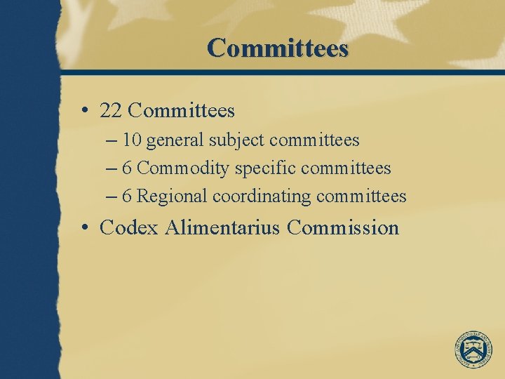 Codex Committees Codex Alimentarius Mari Kirrane TTB M 1334 01