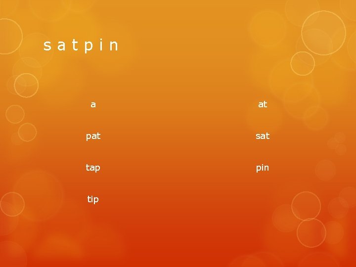 satpin a at pat sat tap pin tip satpin a at pat sat tap pin tip