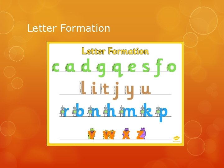 Letter Formation Letter Formation