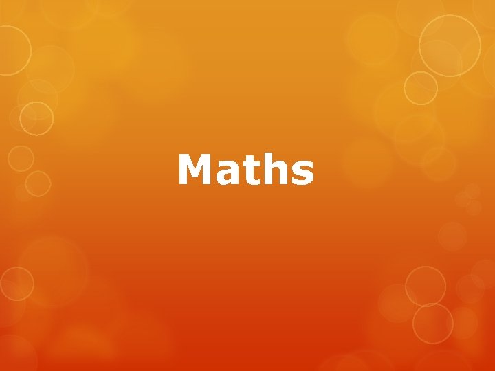 Maths Maths