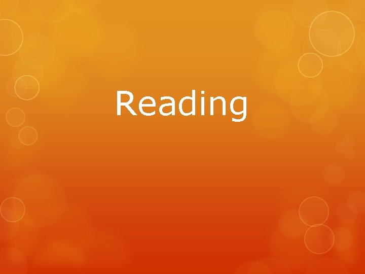 Reading Reading