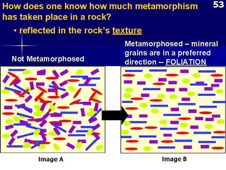 How does one know how much metamorphism has taken place in a rock? 53 How does one know how much metamorphism has taken place in a rock? 53
