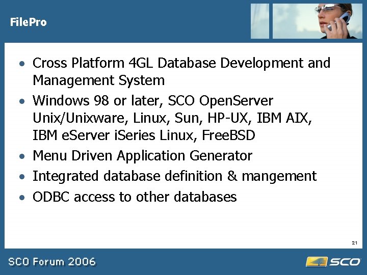 File. Pro · Cross Platform 4 GL Database Development and Management System · Windows