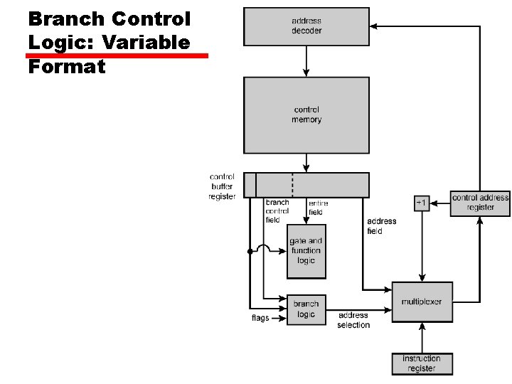 Branch Control Logic: Variable Format 