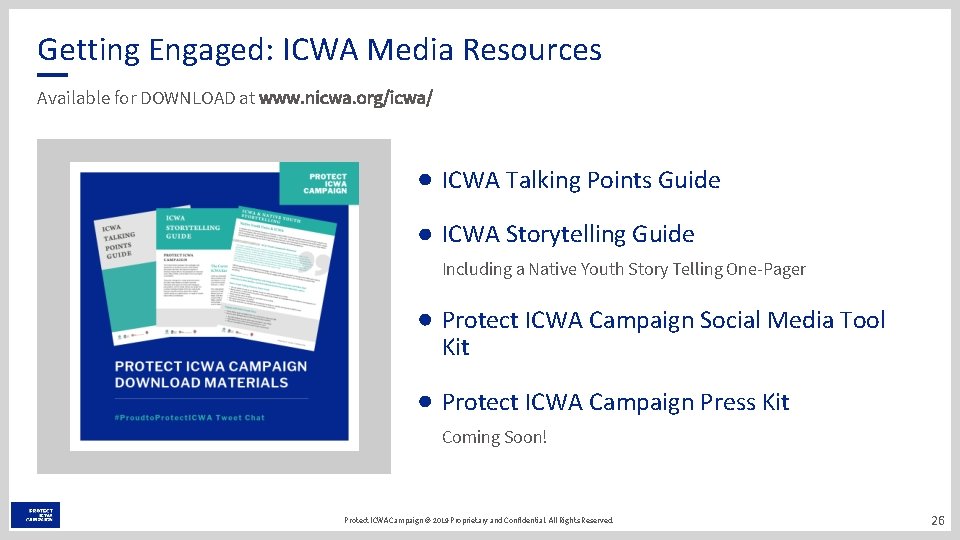 Getting Engaged: ICWA Media Resources Available for DOWNLOAD at www. nicwa. org/icwa/ ICWA Talking