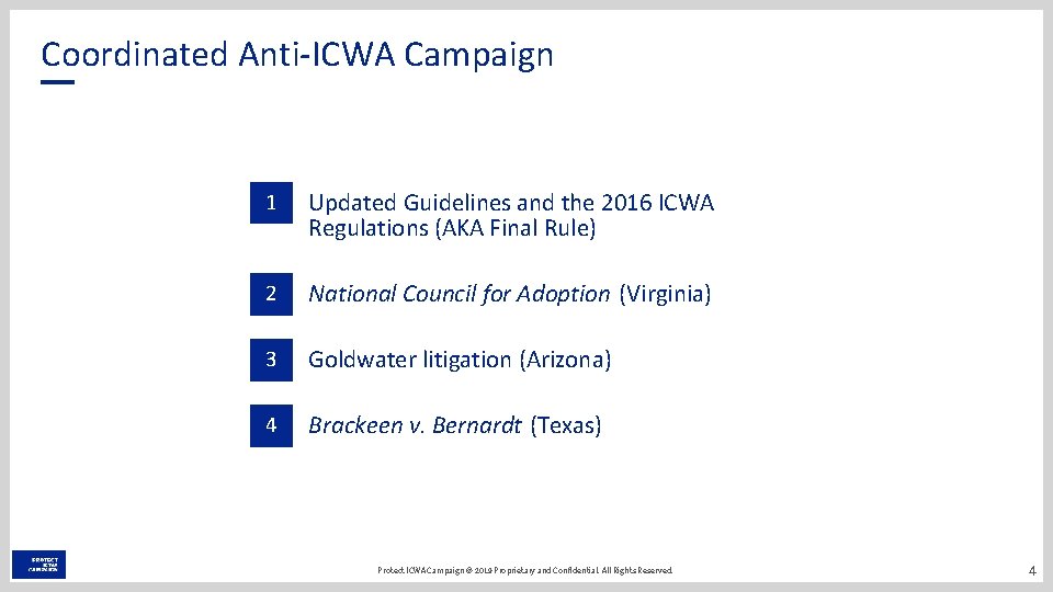 Coordinated Anti-ICWA Campaign 1 Updated Guidelines and the 2016 ICWA Regulations (AKA Final Rule)