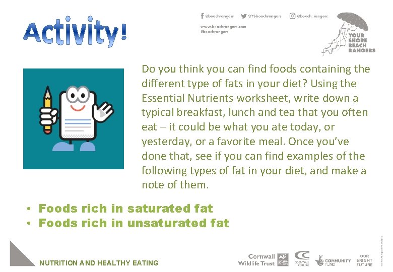 Do you think you can find foods containing the different type of fats in