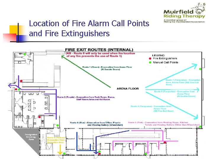 Location of Fire Alarm Call Points and Fire Extinguishers 