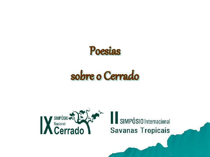 Poesias sobre o Cerrado 
