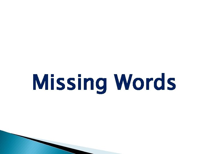Missing Words 