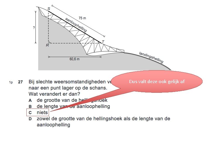 Dus valt deze ook gelijk af 