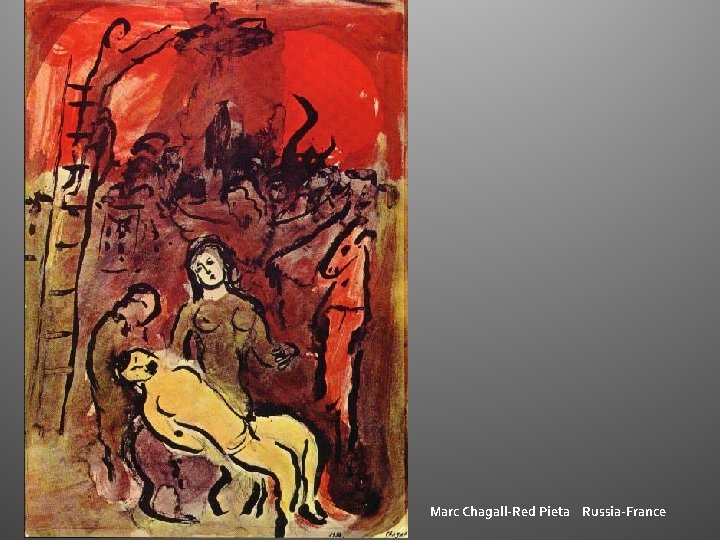 Marc Chagall-Red Pieta Russia-France Marc Chagall-Red Pieta Russia-France
