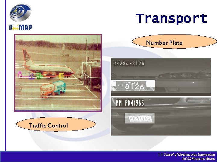 Transport Number Plate Traffic Control 14 School of Mechatronic Engineering Ai. COS Research Group