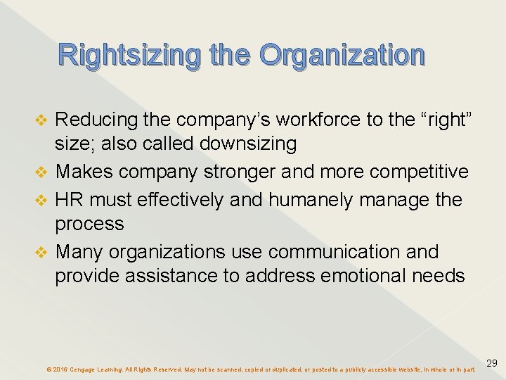 Chapter 12 Managing Human Resources 2016 Cengage Learning