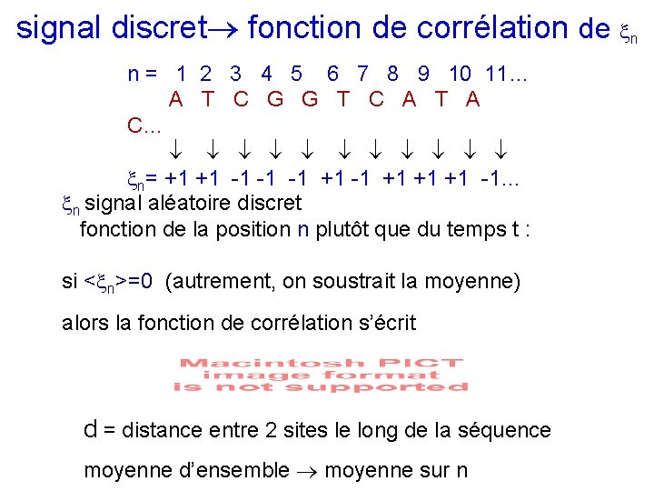 signal discret fonction de corrélation de n n = 1 2 3 4 5