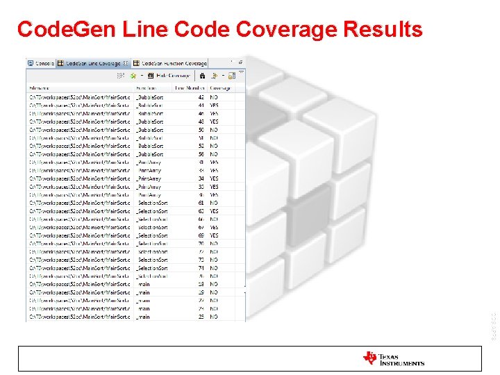 Code. Gen Line Code Coverage Results CCS APPS 