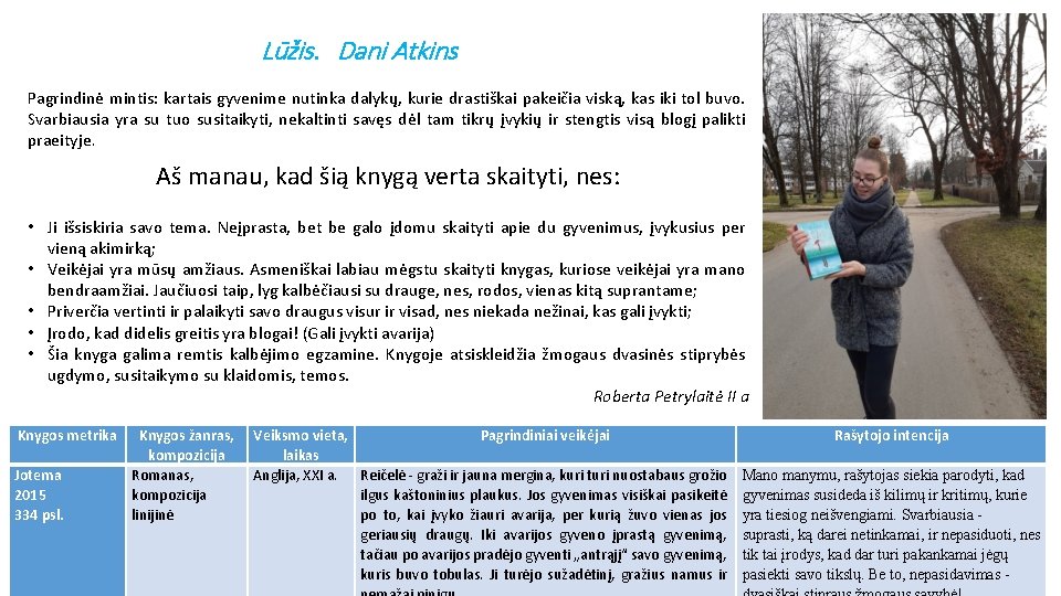 Lūžis. Dani Atkins Pagrindinė mintis: kartais gyvenime nutinka dalykų, kurie drastiškai pakeičia viską, kas Lūžis. Dani Atkins Pagrindinė mintis: kartais gyvenime nutinka dalykų, kurie drastiškai pakeičia viską, kas