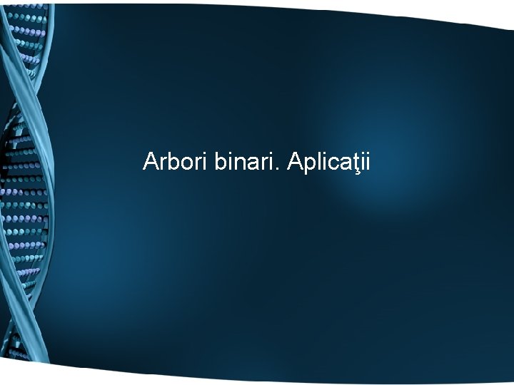 Arbori binari. Aplicaţii 