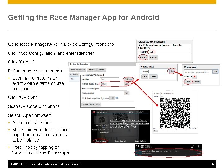 Getting the Race Manager App for Android Go to Race Manager App Device Configurations