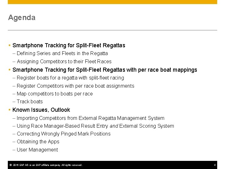 Agenda Smartphone Tracking for Split-Fleet Regattas – Defining Series and Fleets in the Regatta