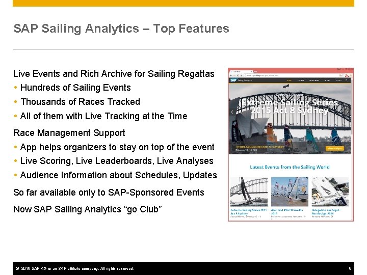 SAP Sailing Analytics – Top Features Live Events and Rich Archive for Sailing Regattas