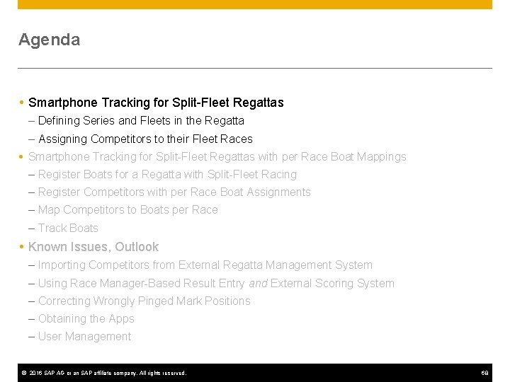 Agenda Smartphone Tracking for Split-Fleet Regattas – Defining Series and Fleets in the Regatta