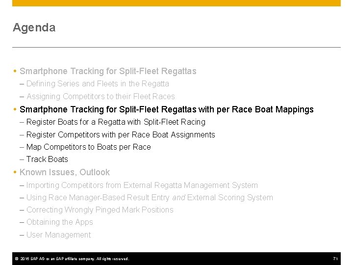 Agenda Smartphone Tracking for Split-Fleet Regattas – Defining Series and Fleets in the Regatta