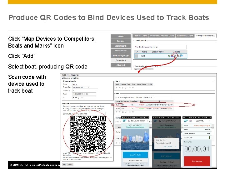 Produce QR Codes to Bind Devices Used to Track Boats Click “Map Devices to