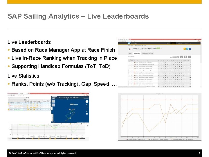 SAP Sailing Analytics – Live Leaderboards Based on Race Manager App at Race Finish