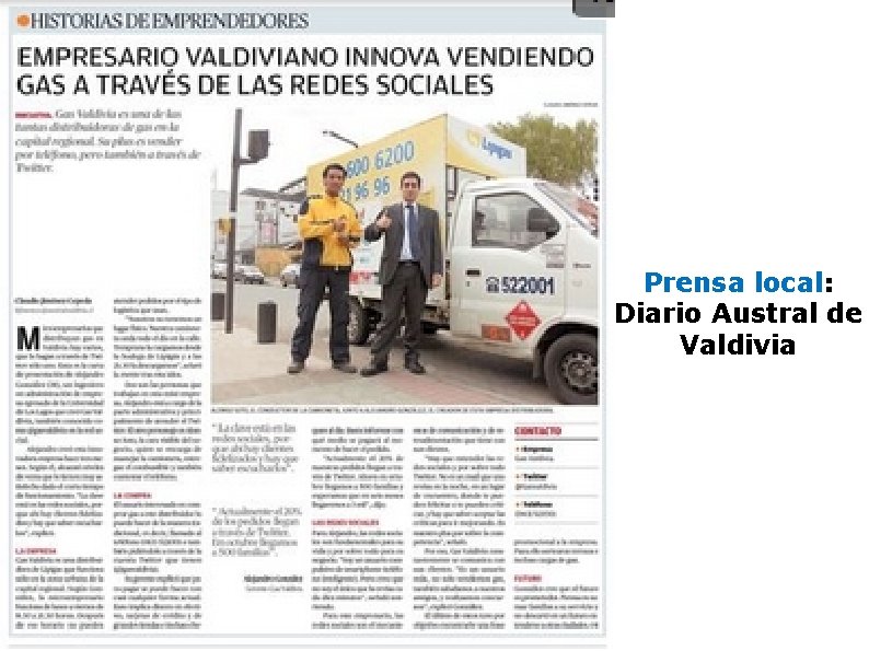 Prensa local: Diario Austral de Valdivia 