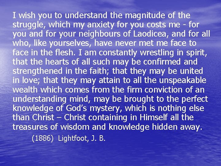 I wish you to understand the magnitude of the struggle, which my anxiety for I wish you to understand the magnitude of the struggle, which my anxiety for