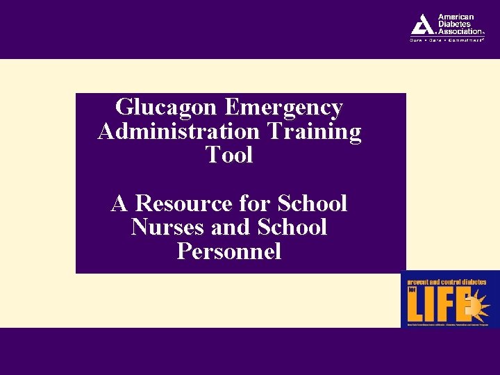 Glucagon Emergency Administration Training Tool A Resource for School Nurses and School Personnel 