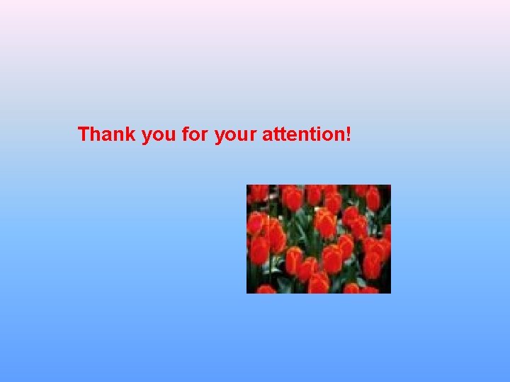 Thank you for your attention! Thank you for your attention!