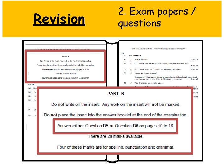 Revision 2. Exam papers / questions 