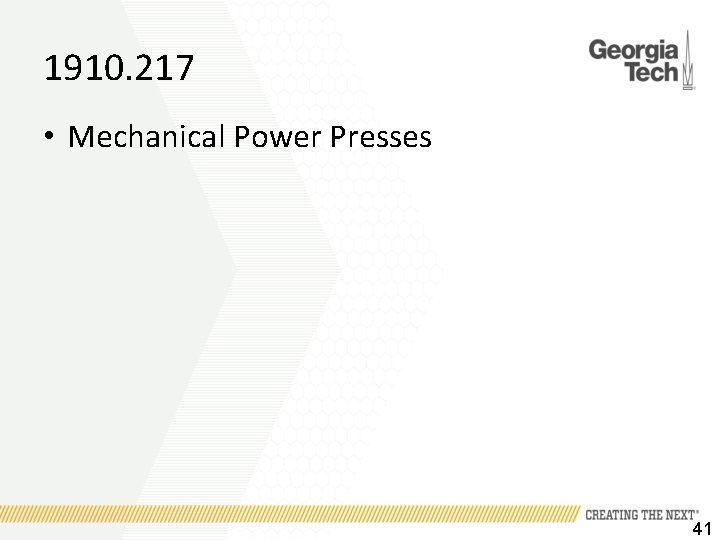 1910. 217 • Mechanical Power Presses 41 
