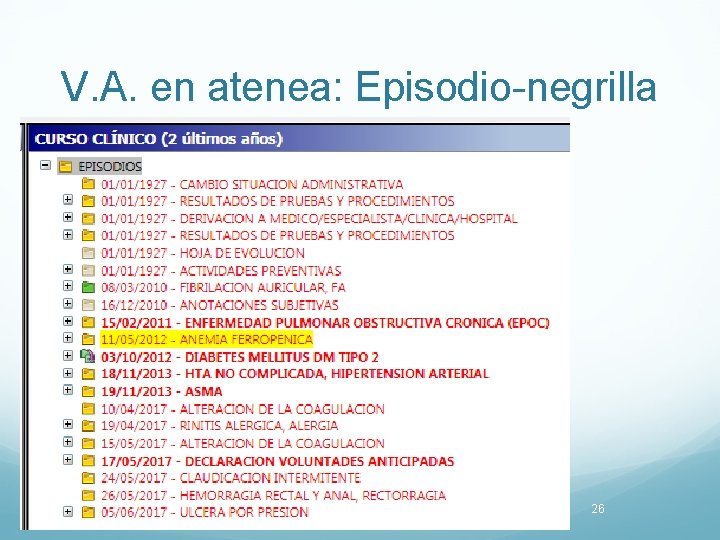 V. A. en atenea: Episodio-negrilla 26 