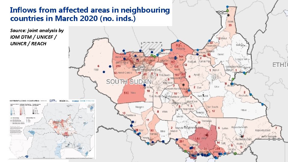 Inflows from affected areas in neighbouring countries in March 2020 (no. inds. ) Source: