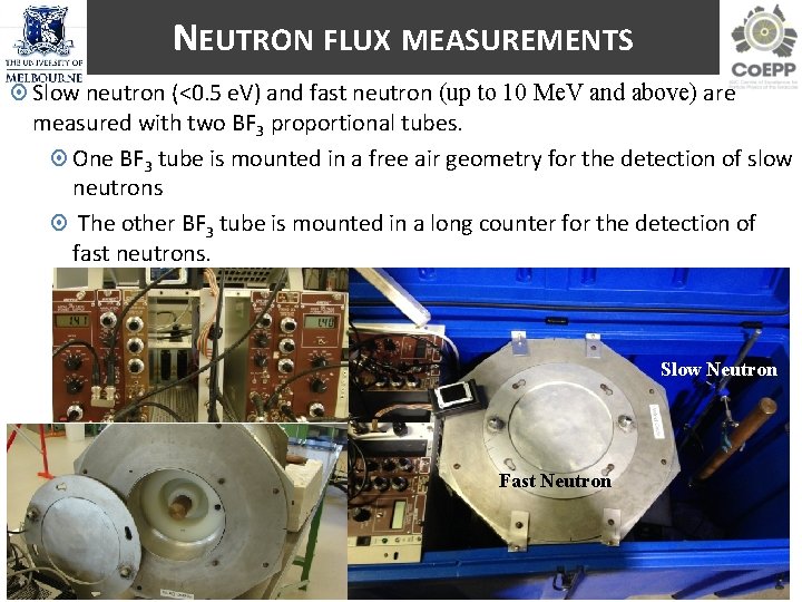 NEUTRON FLUX MEASUREMENTS Slow neutron (<0. 5 e. V) and fast neutron (up to