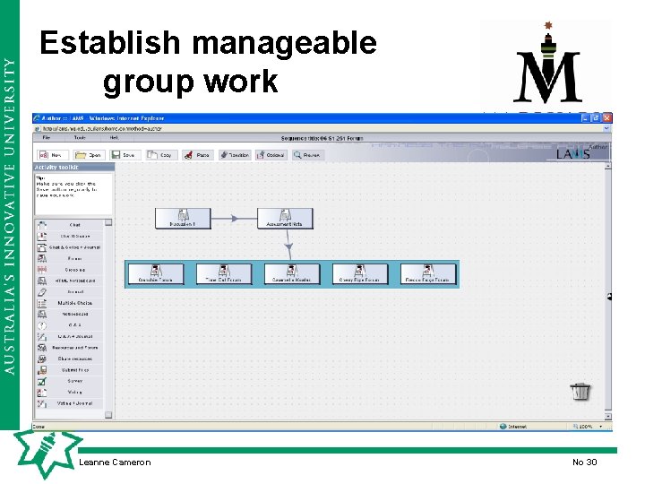 Establish manageable group work Leanne Cameron No 30 