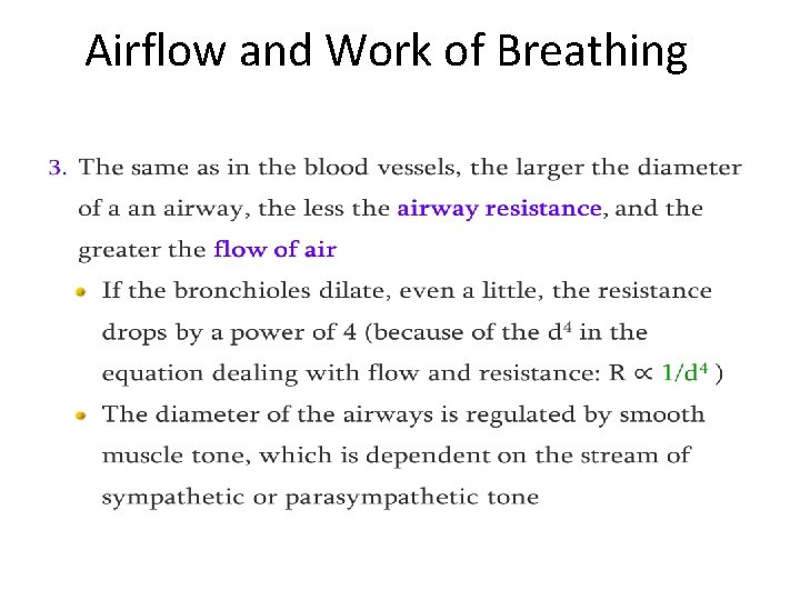 Airflow and Work of Breathing 