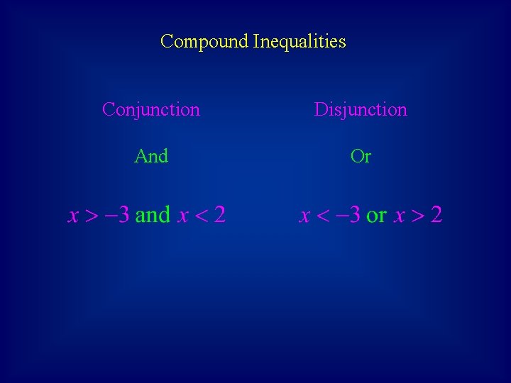 Compound Inequalities Conjunction Disjunction And Or 