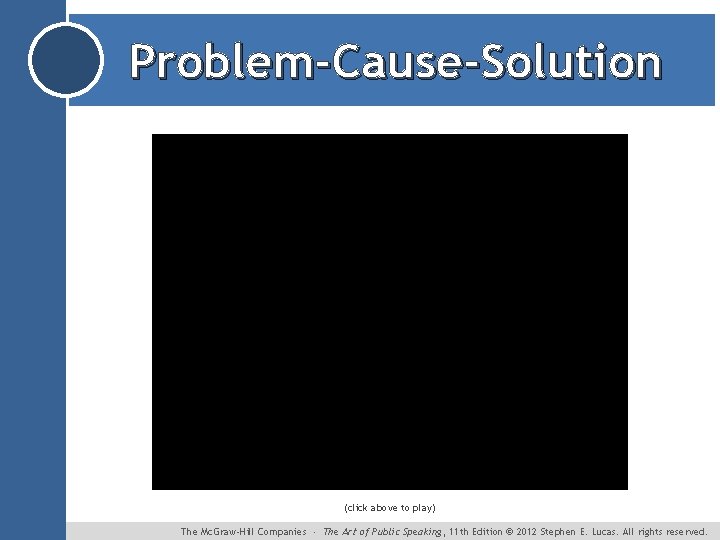 Problem-Cause-Solution (click above to play) The Mc. Graw-Hill Companies ∙ The Art of Public