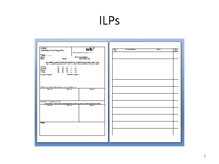 ILPs 5 