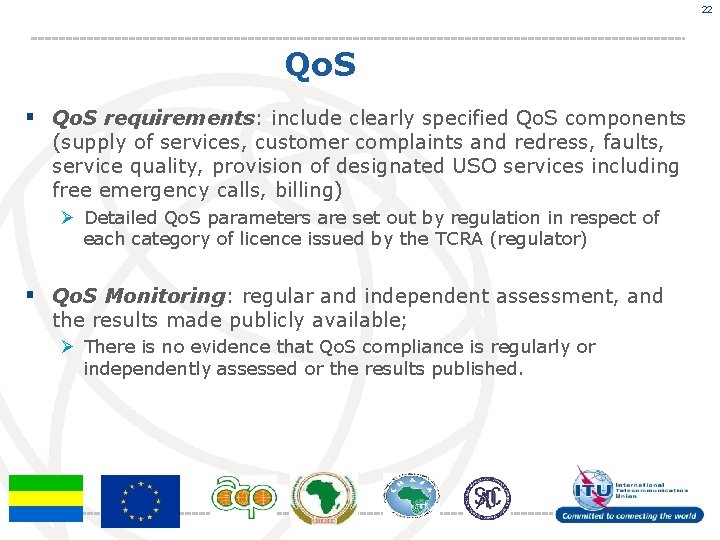 22 Qo. S § Qo. S requirements: include clearly specified Qo. S components (supply
