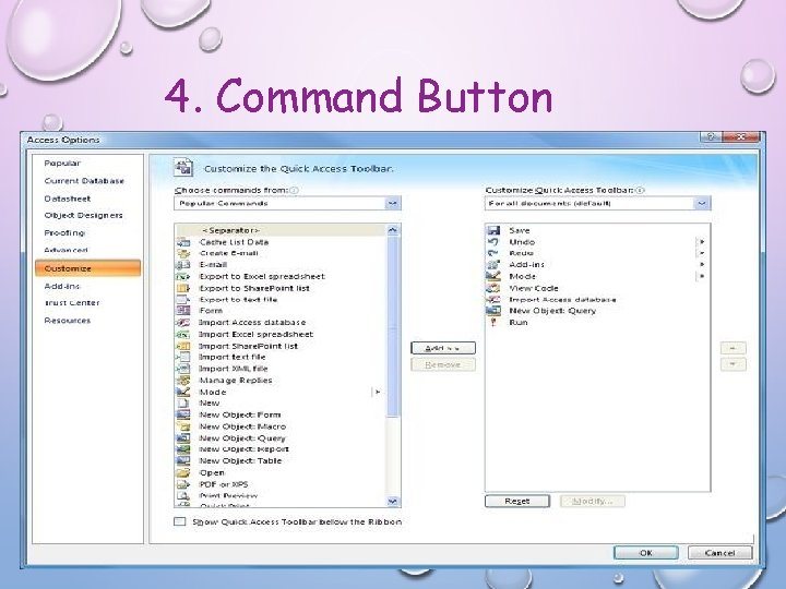 4. Command Button 