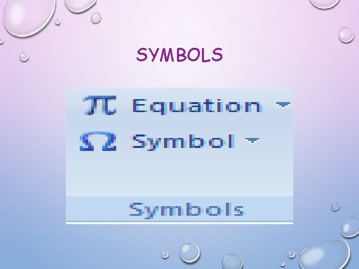 SYMBOLS 