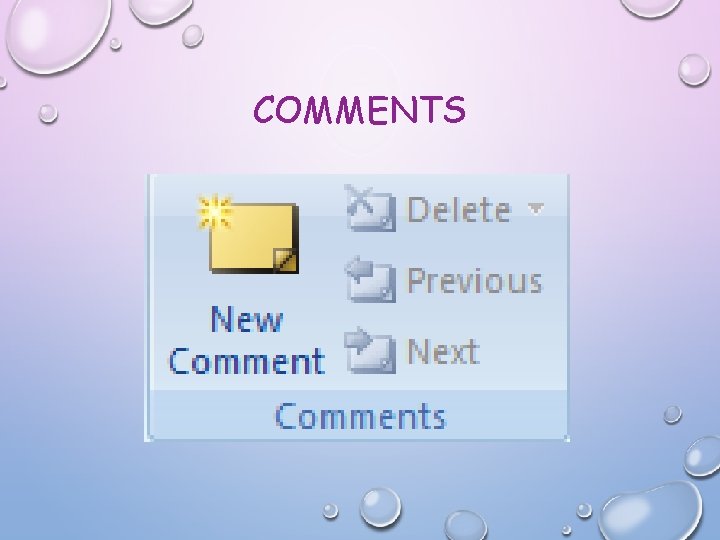 COMMENTS 