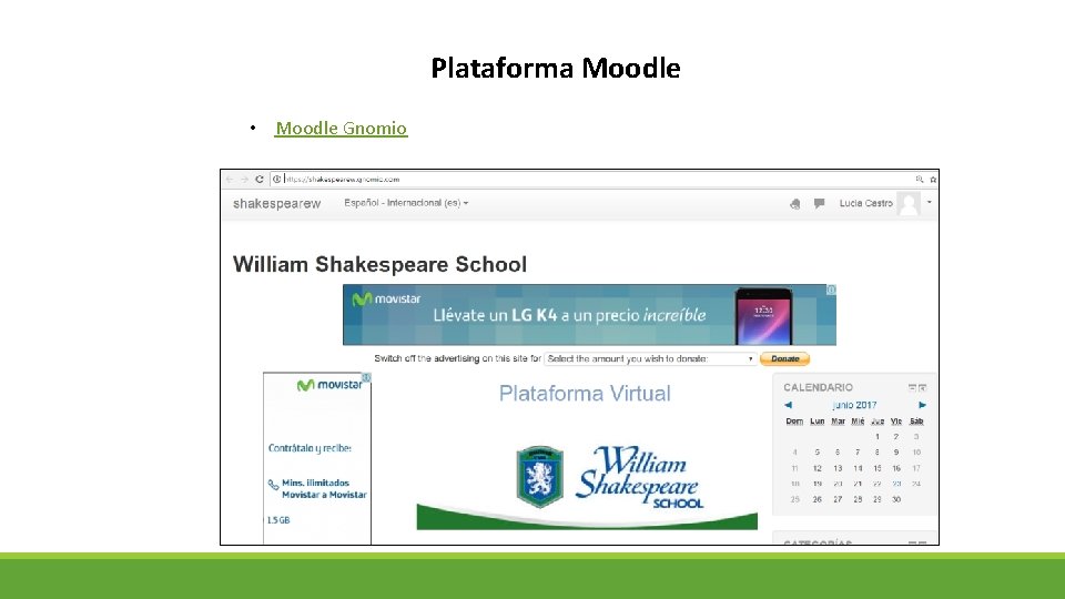 Plataforma Moodle • Moodle Gnomio 